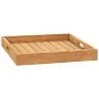 Bandeja de madera de teca maciza 50x50 cm de vidaXL, Fuentes para servir - Ref: Foro24-315457, Precio: 57,02 €, Descuento: %