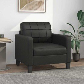 Sillón cuero sintético negro 60 cm Sillón cuero sintético negro 60 cm