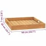 Bandeja de madera de teca maciza 50x50 cm de vidaXL, Fuentes para servir - Ref: Foro24-315457, Precio: 57,02 €, Descuento: %
