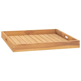 Bandeja de madera de teca maciza 60x60 cm