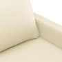 Sillón cuero sintético crema 60 cm