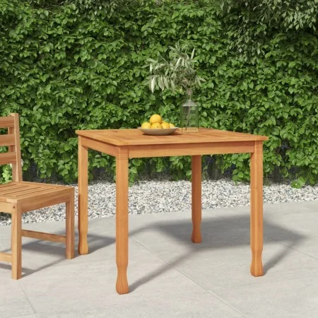 Mesa de comedor de jardín madera maciza de teca 85x85x75 cm de vidaXL, Mesas de jardín - Ref: Foro24-316605, Precio: 121,16 €...