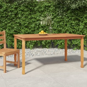 Mesa de comedor de jardín madera maciza de teca 150x90x75 cm