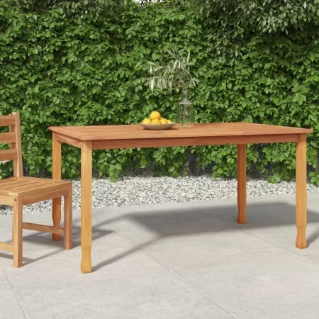 Garden dining table solid teak wood 150x90x75 cm by vidaXL, Garden tables - Ref: Foro24-316606, Price: 167,77 €, Discount: %