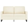 Sofá de 2 plazas terciopelo color crema 120 cm