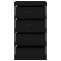 Storage rack 4 black steel fabric baskets by vidaXL, Lockers and storage cabinets - Ref: Foro24-322622, Price: 36,18 €, Disco...