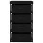 Storage rack 4 black steel fabric baskets by vidaXL, Lockers and storage cabinets - Ref: Foro24-322622, Price: 35,38 €, Disco...