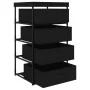 Storage rack 4 black steel fabric baskets by vidaXL, Lockers and storage cabinets - Ref: Foro24-322622, Price: 35,38 €, Disco...