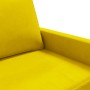 Sofá de 3 plazas terciopelo amarillo 180 cm
