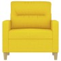 Sillón de tela amarillo claro 60 cm