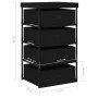 Storage rack 4 black steel fabric baskets by vidaXL, Lockers and storage cabinets - Ref: Foro24-322622, Price: 35,38 €, Disco...