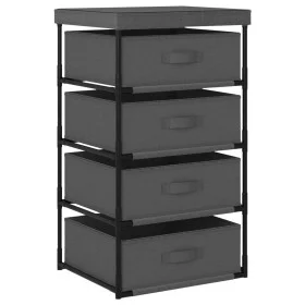 Storage shelf with 4 gray fabric baskets. by vidaXL, Lockers and storage cabinets - Ref: Foro24-322623, Price: 41,01 €, Disco...