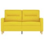 Sofá de 2 plazas de tela amarillo claro 120 cm