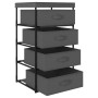 Ablageregal 4 Stoffkörbe stahlgrau von vidaXL, Schließfächer und Lagerschränke - Ref: Foro24-322623, Preis: 41,64 €, Rabatt: %