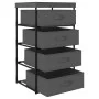 Storage shelf with 4 gray fabric baskets. by vidaXL, Lockers and storage cabinets - Ref: Foro24-322623, Price: 41,01 €, Disco...