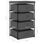 Storage shelf with 4 gray fabric baskets. by vidaXL, Lockers and storage cabinets - Ref: Foro24-322623, Price: 41,01 €, Disco...
