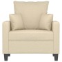 Sillón de tela color crema 60 cm