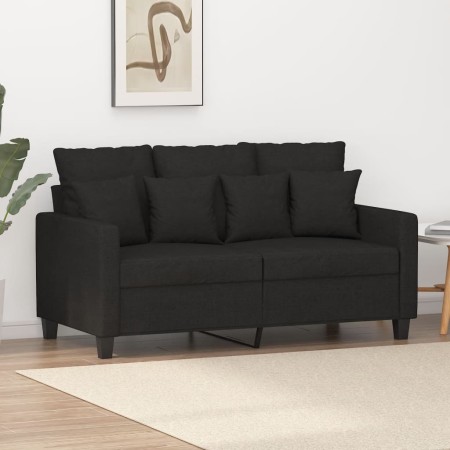 Sofá de 2 plazas de tela negro 120 cm en Sofás | Comprar online en Foro24