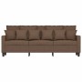 Sofá de 3 plazas de tela marrón 180 cm