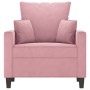 Sillón de terciopelo rosa 60 cm