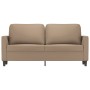 Sofá de 2 plazas de cuero sintético color capuchino 140 cm en Sofás | Comprar online en Foro24