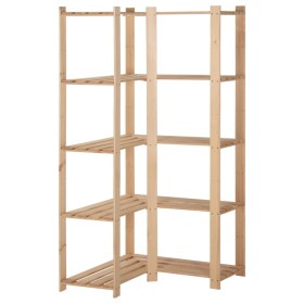 Eckregal 5 Ebenen massive Kiefer 82,5x82,5x170 cm von vidaXL, Industrieregale - Ref: Foro24-327323, Preis: 114,73 €, Rabatt: %