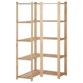 Eckregal 5 Ebenen massive Kiefer 82,5x82,5x170 cm von vidaXL, Industrieregale - Ref: Foro24-327323, Preis: 113,03 €, Rabatt: %