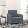 Sillón de terciopelo gris oscuro 60 cm en Sofás | Comprar online en Foro24