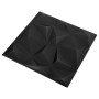 Paneles de pared 3D 12 unidades negro diamante 3 m² 50x50 cm