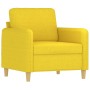 Sillón de tela amarillo claro 60 cm
