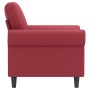 Sillón cuero sintético rojo tinto 60 cm