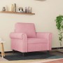 Sillón de terciopelo rosa 60 cm