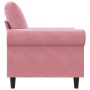 Sillón de terciopelo rosa 60 cm