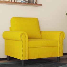 Sillón de terciopelo amarillo 60 cm Sillón de terciopelo amarillo 60 cm