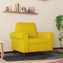 Sillón de terciopelo amarillo 60 cm