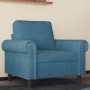 Sillón de terciopelo azul 60 cm