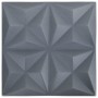 3D wall panels 12 units gray origami 3 m² 50x50 cm by vidaXL, Wall covering - Ref: Foro24-340590, Price: 47,86 €, Discount: %