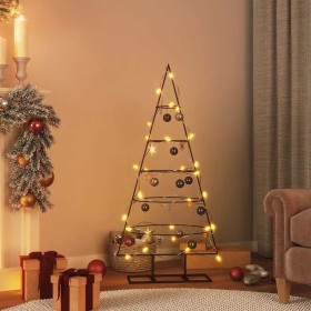 Árbol de Navidad para decoración metal negro 125 cm