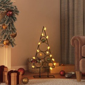 Árbol de Navidad para decoración metal negro 60 cm