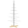 Árbol de Navidad metal negro con base de madera 150 cm