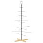 Árbol de Navidad metal negro con base de madera 150 cm