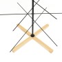 Árbol de Navidad metal negro con base de madera 150 cm