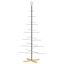 Árbol de Navidad metal negro con base de madera 180 cm