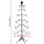 Árbol de Navidad para decoración metal negro 215 cm