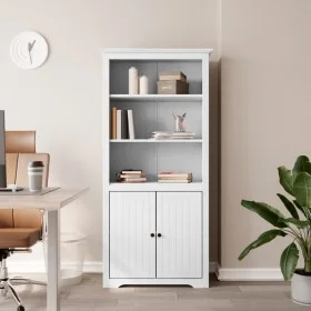BODO bookcase solid white pine wood 80x40x172 cm by vidaXL, Bookcases and shelves - Ref: Foro24-355056, Price: 183,82 €, Disc...