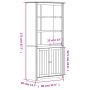 BODO Bücherregal aus massivem weißem Kiefernholz 80x40x172 cm von vidaXL, Bücherregale und Regale - Ref: Foro24-355056, Preis...