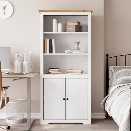 BODO bookcase solid white and brown pine wood 80x40x172cm by vidaXL, Bookcases and shelves - Ref: Foro24-355057, Price: 187,2...