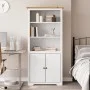 BODO bookcase solid white and brown pine wood 80x40x172cm by vidaXL, Bookcases and shelves - Ref: Foro24-355057, Price: 190,6...