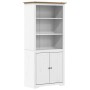 BODO bookcase solid white and brown pine wood 80x40x172cm by vidaXL, Bookcases and shelves - Ref: Foro24-355057, Price: 187,2...