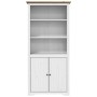 BODO bookcase solid white and brown pine wood 80x40x172cm by vidaXL, Bookcases and shelves - Ref: Foro24-355057, Price: 187,2...